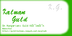 kalman guld business card
